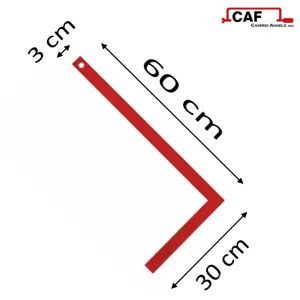 SQUADRA PER MURATORE IN ACCIAIO CM.60