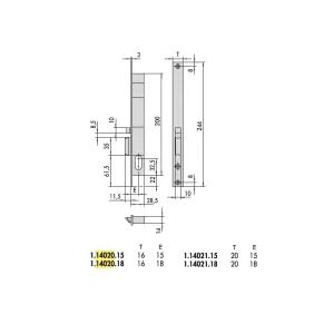 SERRATURA CISA 14020