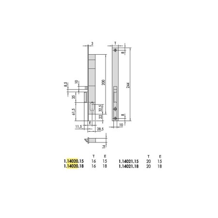 SERRATURA CISA 14020