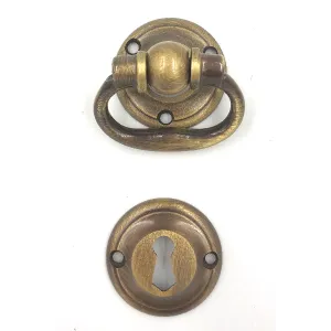 MANIGLIA COTTALI COLLO BASSO IN OTTONE BRONZATO MODELLO A PENDENTE