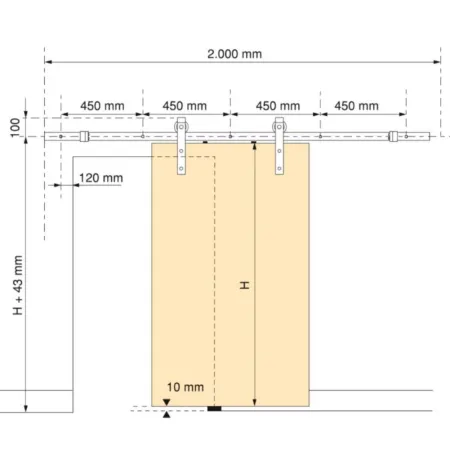 KIT ANTA SCORR.SINGOLA EMUCA KG60 C-BINARIO-PROMO-