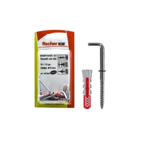 BLISTER 6 TASSELLI FISCHER DUOPOWER 6 C/8K GANCIO