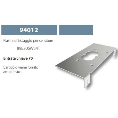 PIASTRA DI FISSAGGIO PER SERRATURA RICAMBIO ESETY 89E306W54T ENTRATA 70