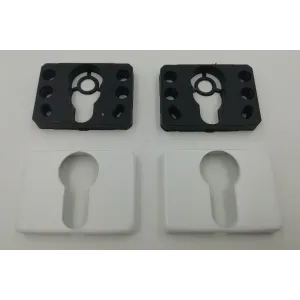 COPPIA BOCCHETTE YALE REGUITTI BIANCO OPACO