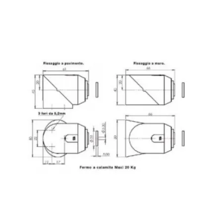 FERMO A CALAMITA TONDO NERO TORBEL