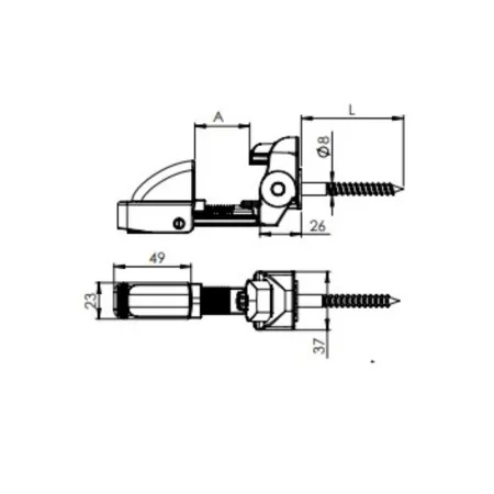 FERMAPERSIANA AUTOMATICO NYLON REGOLABILE MM.40-62 TORBEL