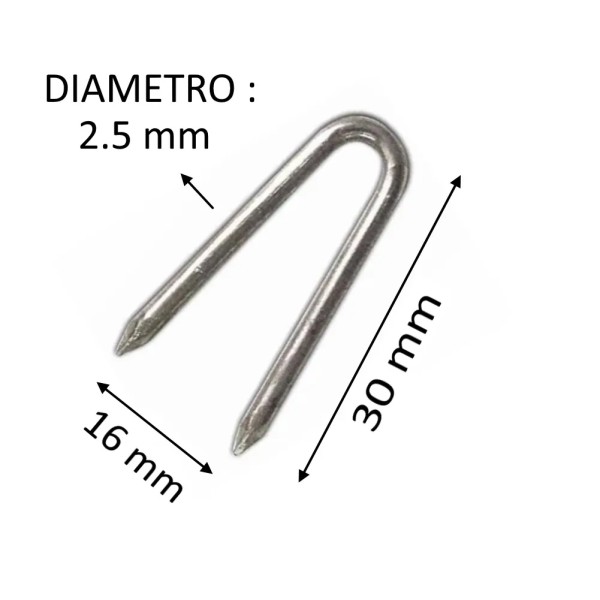 CAMBRETTE N.16 DIAMETRO 2.5 MM LUNGHEZZA 30 MM