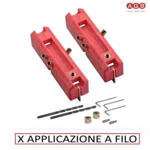 SET ATTREZZO AGB APPLICAZIONE FILO PER CERNIERE MODELLO TOP E 3D DIAM. 14 MM E 16 MM