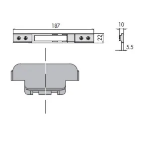 CONTROPIASTRA CISA 06465-72-0   EX 06465-22-0  - IN METALLO-