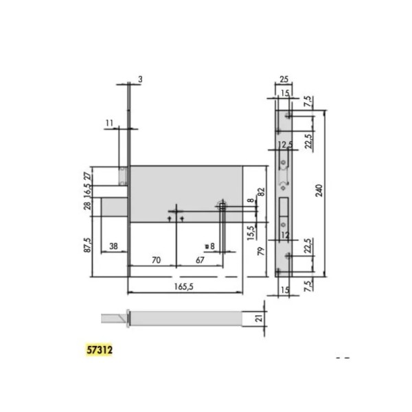 SERRATURA CISA 57312-73-0