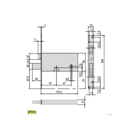 SERRATURA CISA 57312-73-0