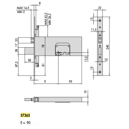 SERRATURA CISA 57365-90-0