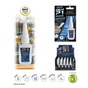 COLLA 21 CIANOACRILITO FLACONE DA 20 GR. OFFERTA
