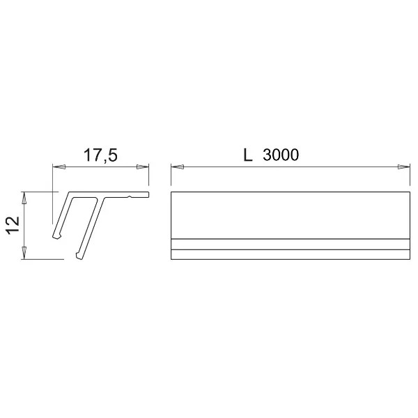 PROFILO LED DOMUS LINE MODELLO TYNN COLORE ALLUMINIO L.3,00 MT PER FLEXYLED OFFERTA
