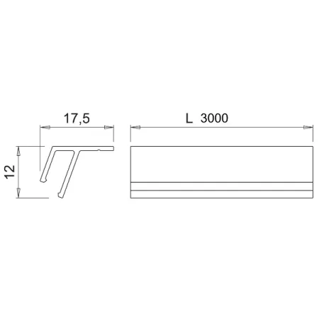 PROFILO LED DOMUS LINE MODELLO TYNN COLORE ALLUMINIO L.3,00 MT PER FLEXYLED OFFERTA