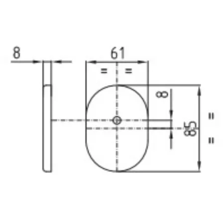 MOSTRINA DIERRE INTERNA FORO CODOLO CILINDRO OTTONE LUCIDO MOSTRINA DIERRE INTERNA FORO CODOLO CILINDRO OTTONE LUCIDO