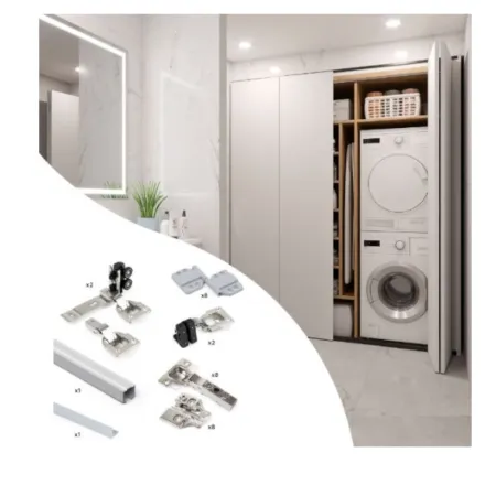 KIT 2 ANTE SCORREVOLI PIEGHEVOLI CON GUIDA INFERIORE