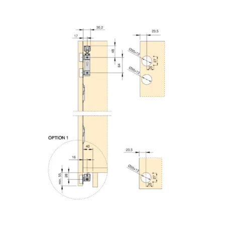 KIT 2 ANTE SCORREVOLI PIEGHEVOLI CON GUIDA INFERIORE