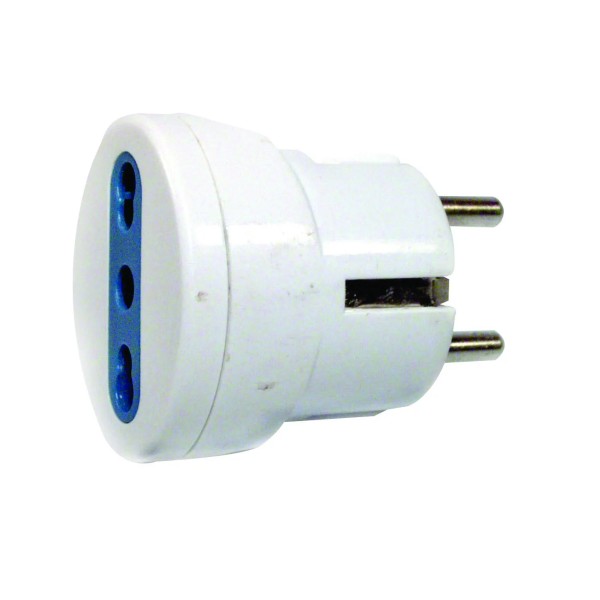 ADATTATORE SPINA SCHUKO-PRESA 10/16A FAEG BIANCO