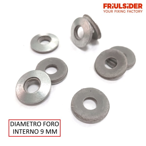 RONDELLA CON GUARNIZIONE DIAM. 19 MM - FORO 6.9 MM