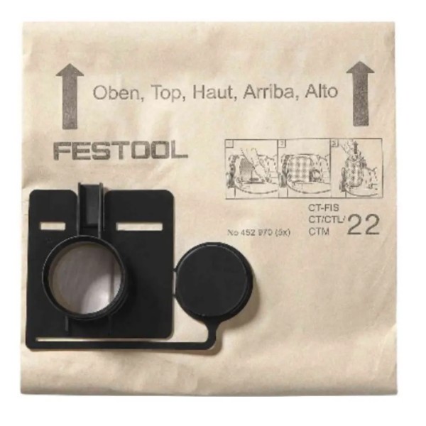 SACCHETTO FILTRO FESTOOL per ASPIRATORE CT 22