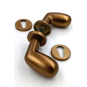 Coppia Pomolo GPB Pigna Alluminio Anodizzato Bronzo Foro Yale