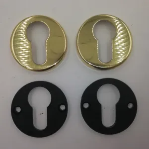 COPPIA BOCCHETTE YALE REGUITTI OTTONE LUCIDO