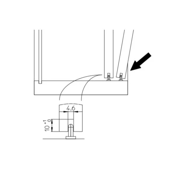 KIT SCORREVOLE SLIDING mod.COLIBRI' con CLIP RAPIDA per LEGNO