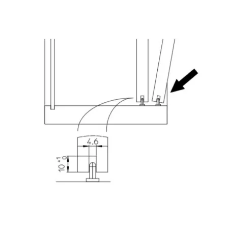 KIT SCORREVOLE SLIDING mod.COLIBRI' con CLIP RAPIDA per LEGNO