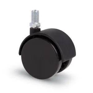RUOTA D.50 PLASTICA NERA FILETTO M10 ART.164B