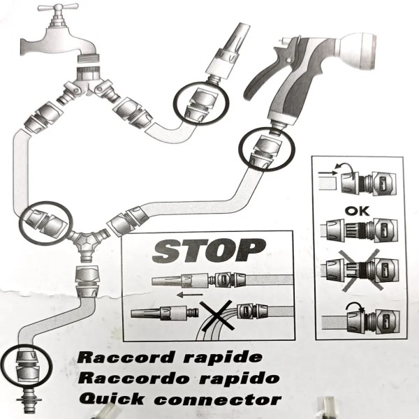 RACCORDO PORTAGOMMA CON ACQUASTOP X TUBI 12-15 MM