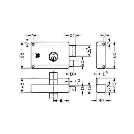 SERRATURA YALE 6306.060.1 DX SERRATURA YALE 6306.060.1 DX