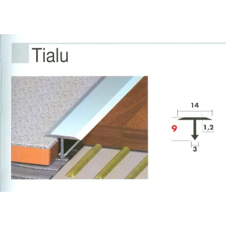 PASSATOIA A T  MT 2,7 ALLUMINIO ANODIZZATO