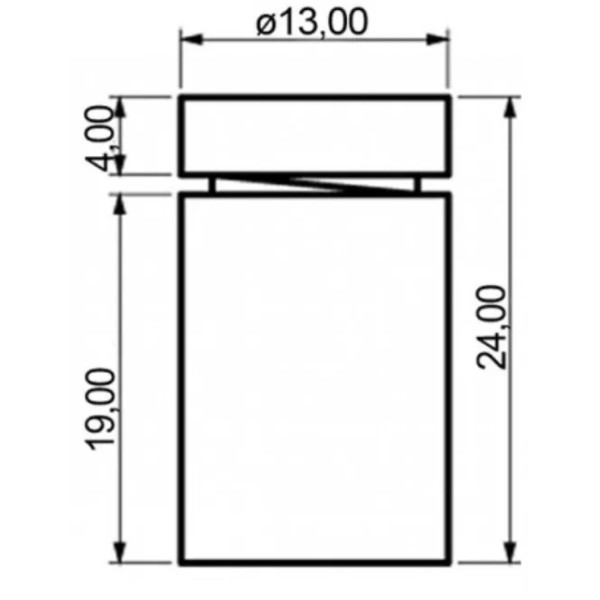 DISTANZIALE PER TARGHE D.13 H.19 mm CROMATO -PROMO-