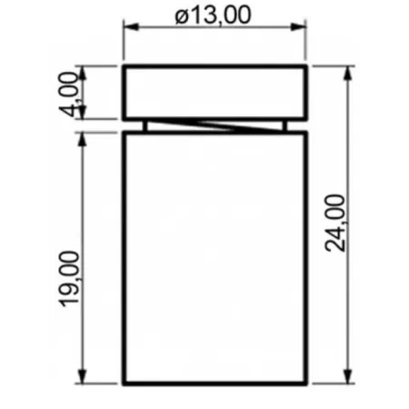 DISTANZIALE PER TARGHE D.13 H.19 mm CROMATO -PROMO-