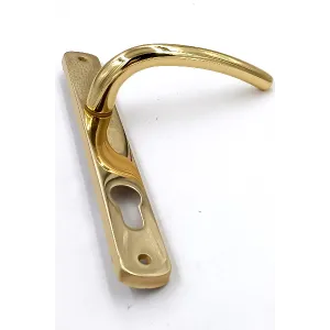 MANIGLIA GPB MILENA PLACCA YALE STRETTA OTTONE LUCIDO