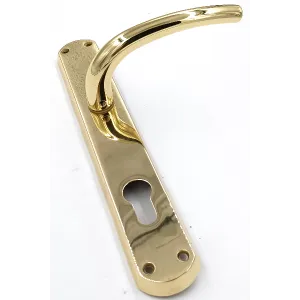 MANIGLIA GPB MILENA PLACCA YALE OTTONE LUCIDO