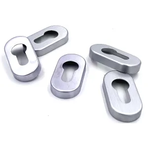 BOCCHETTA GPB OVALE YALE ALLUMINIO CROMO SATINATA