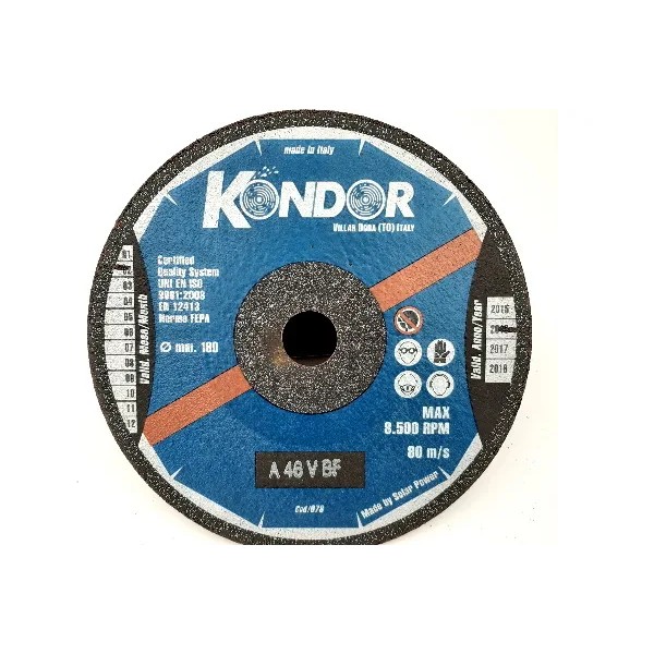 DISCO ABRASIVO KONDOR FERRO/INOX D.180X1,8X22 mm ICE-LINE