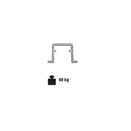 BINARIO SUPERIORE KOBLENZ MT.3 0100-5A ARGENTO X KIT 0105/1