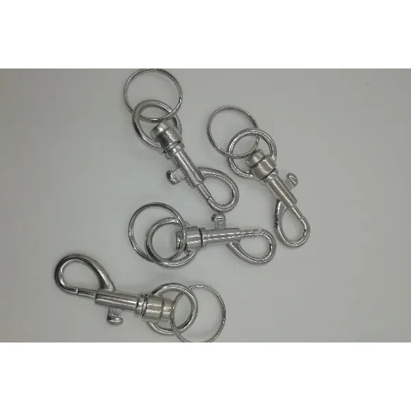 MOSCHETTONE PORTACHIAVI PICCOLO MM.62 CON ANELLO