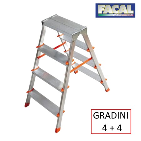 SGABELLO FACAL A DOPPIA SALITA 4+4 GRADINI -PROMO-