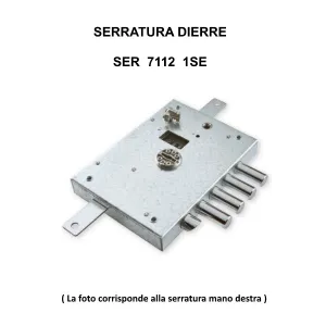 SERRATURA DIERRE 7112 ENTRATA 70 mm SINISTRA 4 CATENACCI + 1/2 GIRO