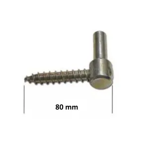 CARDINE PER BANDELLE CON VITE A LEGNO PERNO d.12 LUNGHEZZA 80 mm MINUTEX