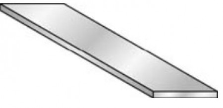 Profili piatti in alluminio anodizzato mm. 40x2